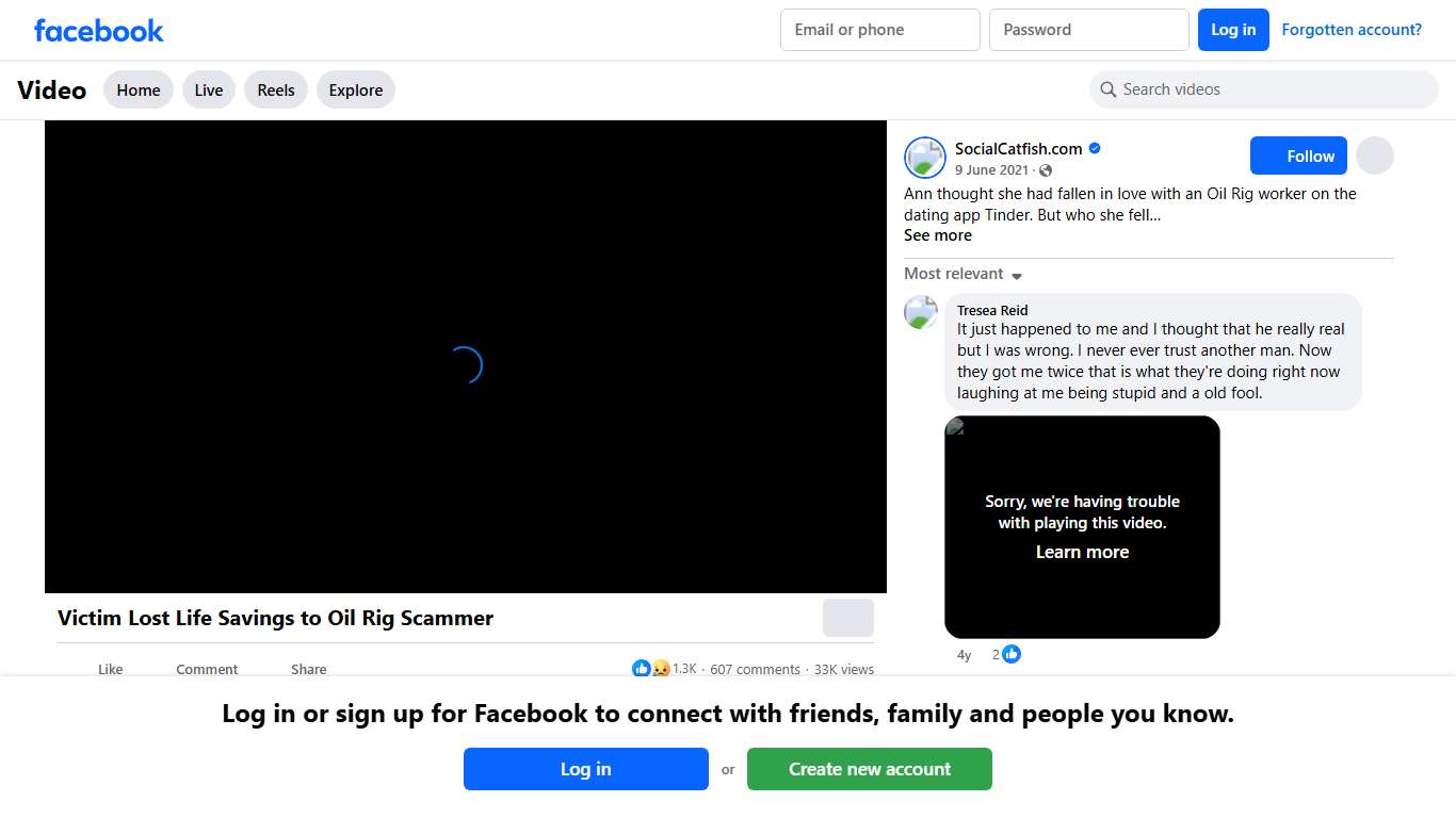 Ann thought she had fallen in love with an Oil Rig worker on the dating app Tinder. But who she fell for may truly shock you 😱 #Premiere #SocialCatfish more here: https://www.youtube.com/watch?v=-2MjkQyiq68&utm_campaign=victim-lost-life-savings-to-oil-rig-scammer&utm_medium=youtube&utm_source=facebook SocialCatfish.com Facebook